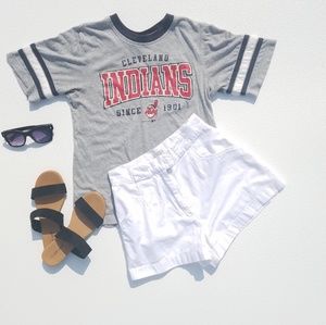 Ann Taylor LOFT white high waist shorts